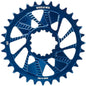 Wheels Manufacturing Direct Mount Chainring - 32t SRAM 3-Bolt Direct Mount 3mm Offset Compatible Hyperglide+ Chain Blue