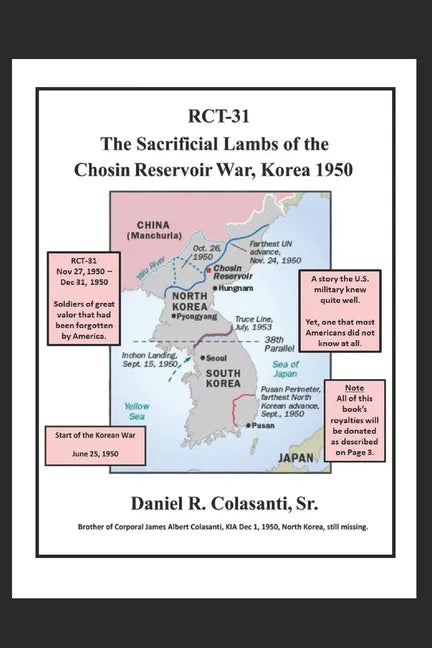 RCT-31 The Sacrificial Lambs of the Chosin Reservoir War, Korea 1950 - Paperback