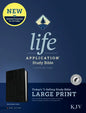 KJV Life Application Study Bible, Third Edition, Large Print (Bonded Leather, Black, Indexed, Red Letter) - Bonded Leather