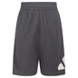 adidas Boys Elastic Waistband Essential Woven Sportswear Shorts Dark Grey