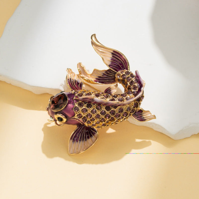 Enamel-dripped Lobster Brooch Accessory For Women