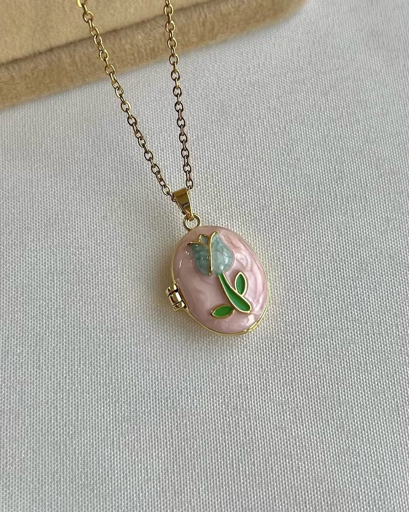 Personality Trend Retro Painted Necklace Pendant