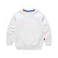 Boys Korean Round Neck Solid Color Loose Long Sleeve Pullover