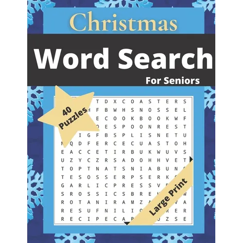 Christmas Word Search For Seniors: Puzzle Book For Adults - 40 Christmas and Winter Themed Puzzles -Large Print - 1000 Words- Challenging Brain Exerci - Paperback