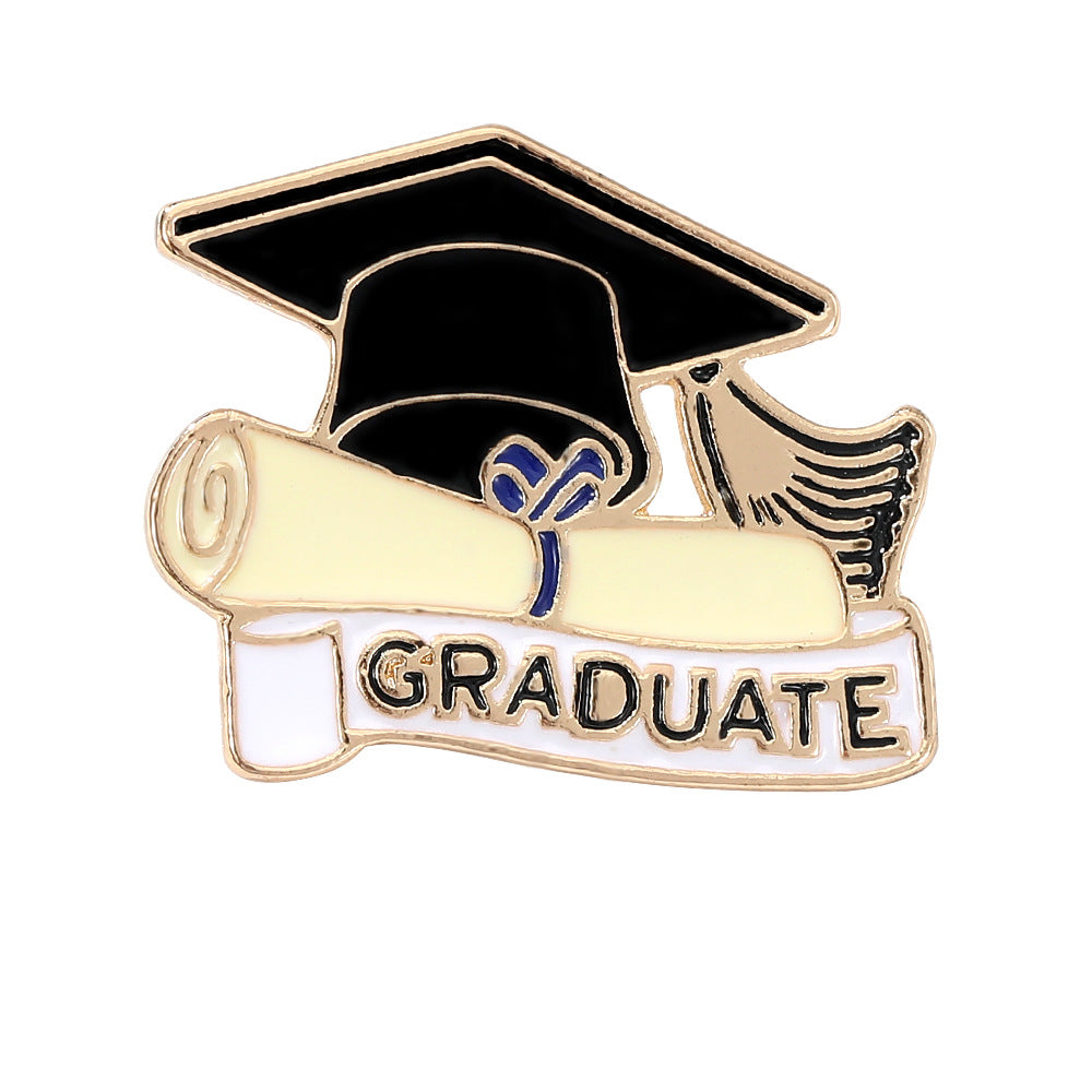 New Graduation Season Bachelors Cap Series Brooch Set