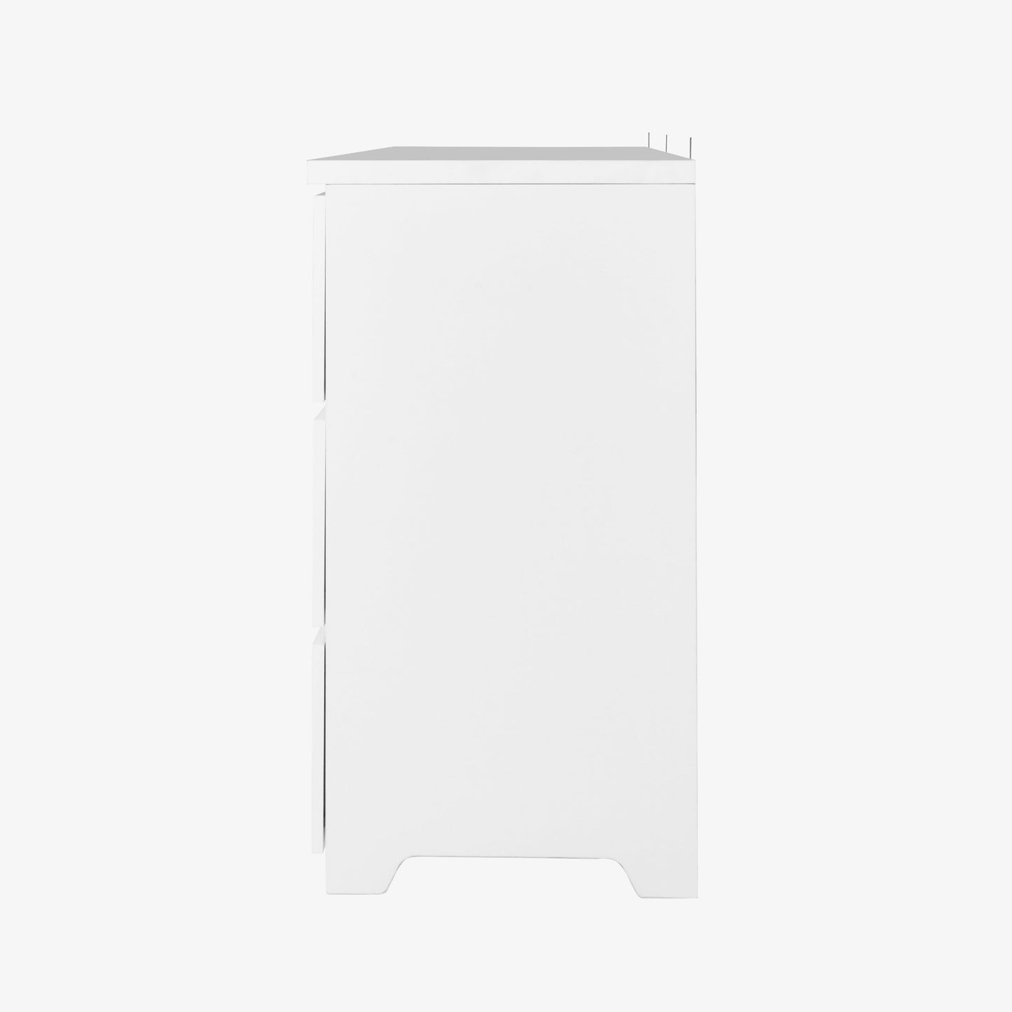 Dresser Modern 9-Drawer White Particle Board Handleless 63x15.74x29.5 In
