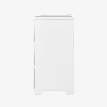Dresser Modern 9-Drawer White Particle Board Handleless 63x15.74x29.5 In