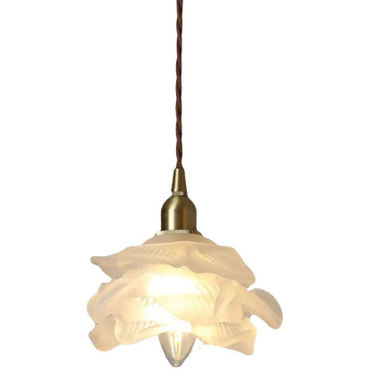 Japanese Flower Glass Small Chandelier
