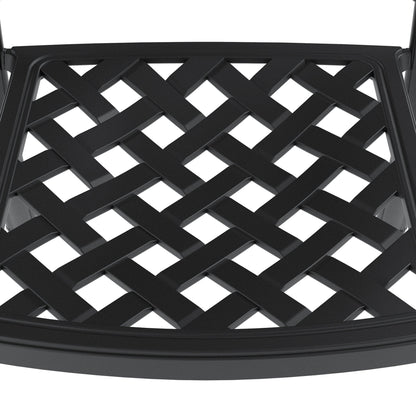 Outdoor Patio Set Cast Aluminum 5 Piece Stackable