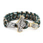 Stainless Steel Titanium Umbrella Rope Hand Braided Bracelet Men's Jewelry