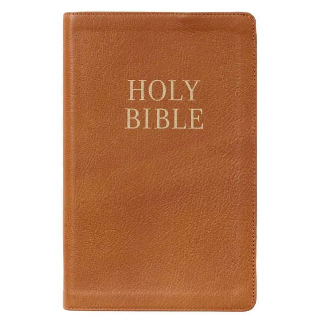 KJV Giant Print Bible Two-Tone Butterscotch Full Grain Leather - Leather