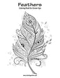 Feathers Coloring Book for Grown-Ups 1 - Paperback