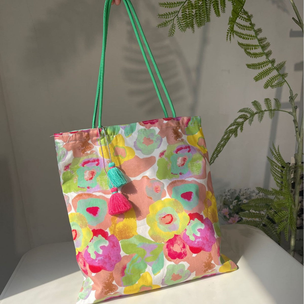 Floral-print Large-capacity Womens Shoulder Bag