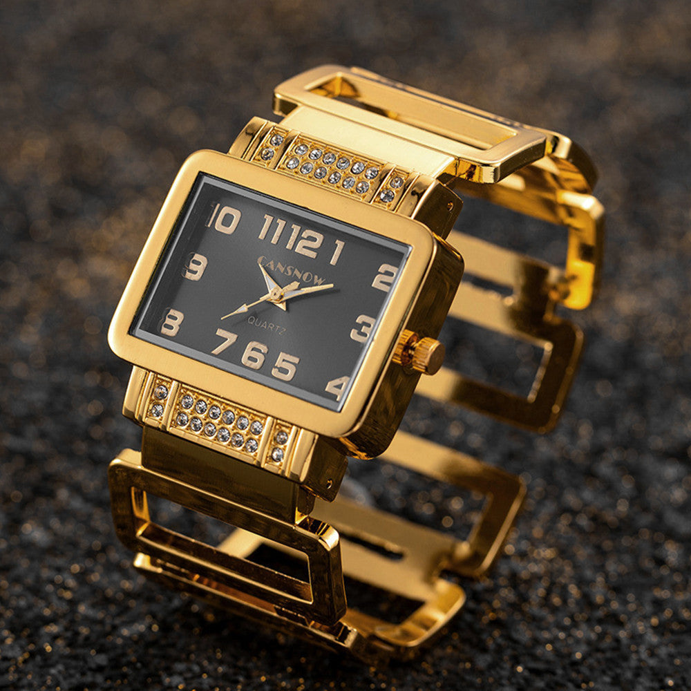 Fashionable Gold And Silver Womens Watch