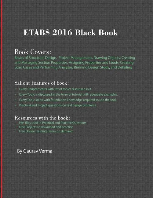 ETABS 2016 Black Book - Paperback