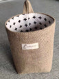 Wall-mounted Desktop Sundries Jute Storage Bag Bathroom S