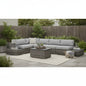 Outdoor Sectional Set HDPE Wicker Brown 8pc