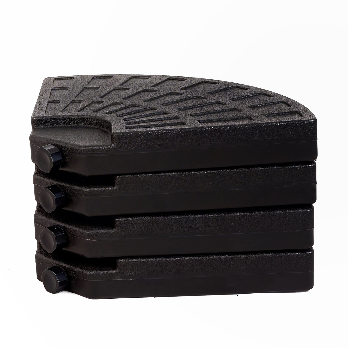Patio Umbrella Base Fillable Black HDPE 4 Piece 220 LB Water or Sand