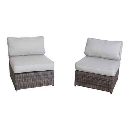 Armless Patio Chair With Cushions
