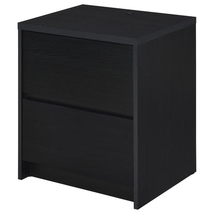 Westpark 2-drawer Nightstand LED Lights and USB Black