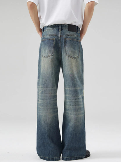 Men's Full Size Wide Leg High Waisted Jeans Plus Size