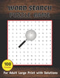Word Search Puzzle Game 100 Puzzles Book For Adult Large Print With Solutions: Word Search Book for Adults, Teens 100 Puzzles with Solutions Cleverly - Paperback