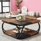Beautiful Black Brown Wood Coffee Table