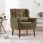 Accent Chair Chenille Olive Green Rubberwood Legs 28x29x38 In 275 LB