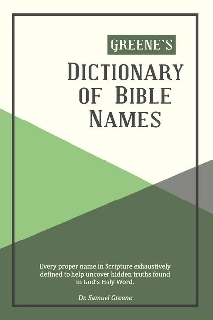 Greene's Dictionary of Bible Names - Paperback