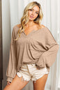 Long Sleeve Top with Exposed Seams