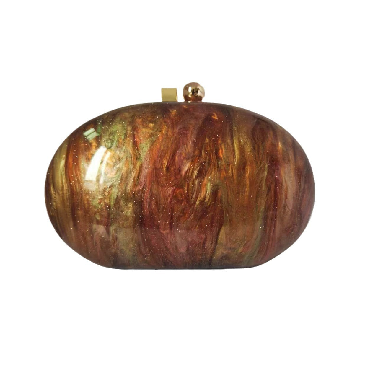 Womens Oval Pearlescent Fashion Shoulder Bag
