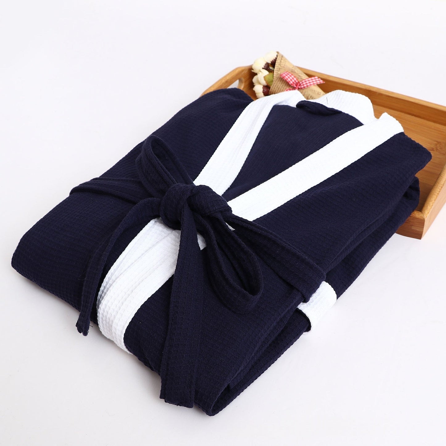 Mens Fashionable Casual Waffle-Weave Nightgown
