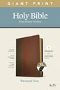 KJV Personal Size Giant Print Bible, Filament Enabled Edition (Leatherlike, Brown/Mahogany, Indexed) - Imitation Leather
