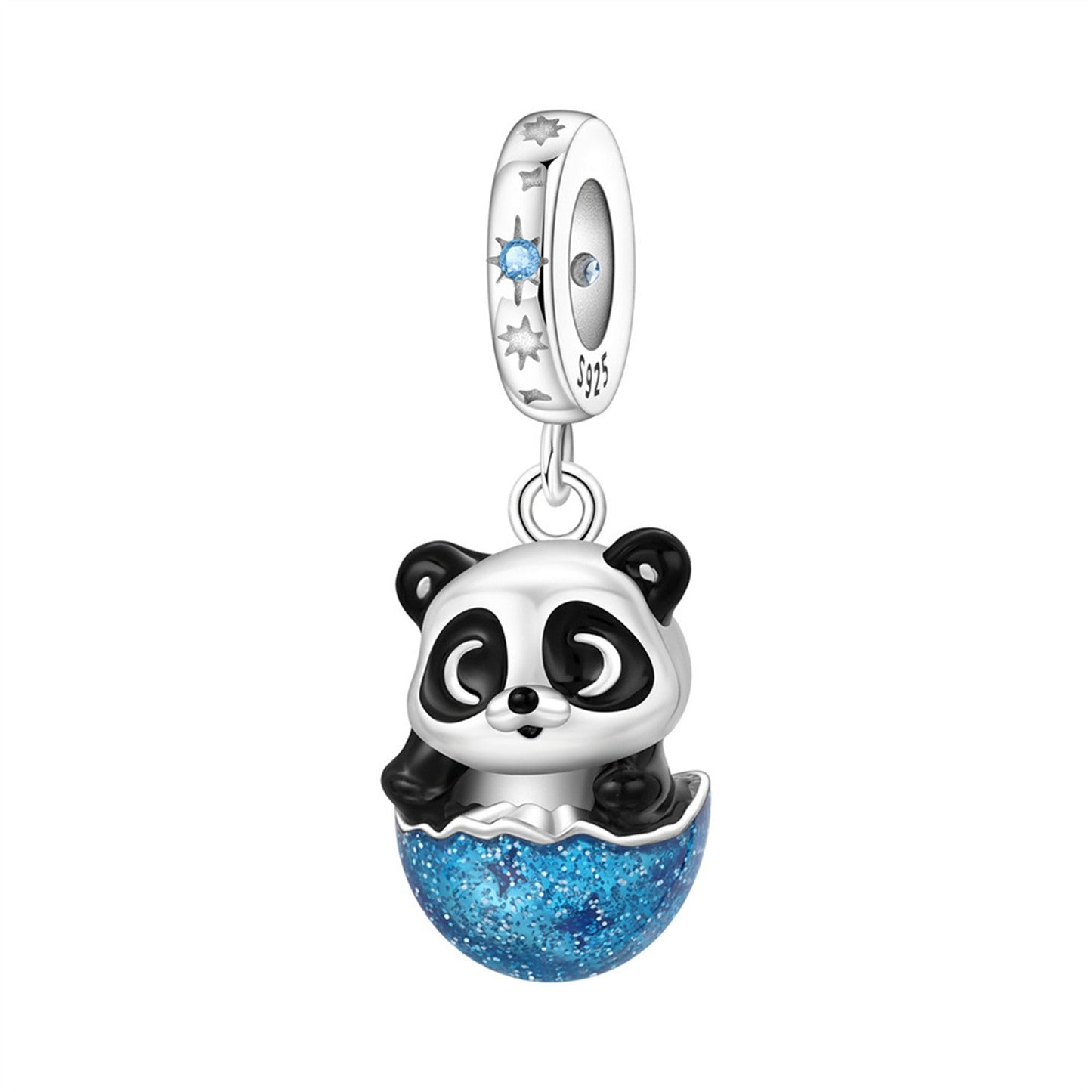 Cute Bamboo Panda DIY Copper Bead Pendant Jewelry Accessory