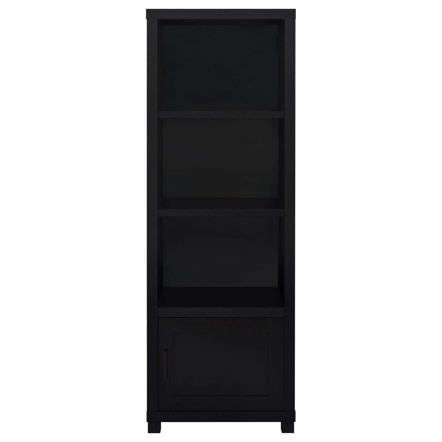 Sachin 3-shelf Engineered Wood Media Tower Black