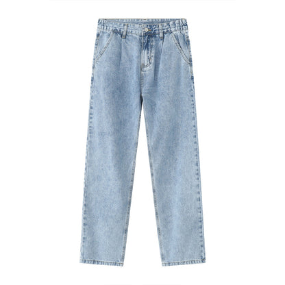 Mid Rise Baggy Jeans with Pockets