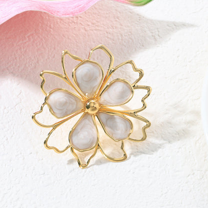 Three-dimensional Flower Ring Bracelet