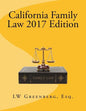 California Family Law 2017 Edition - Paperback