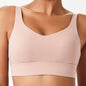 Women's Solid Colour Fixed Cup Plus Size Sports Underwear