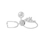 Stainless Steel DIY Name Letter Stethoscope Brooch
