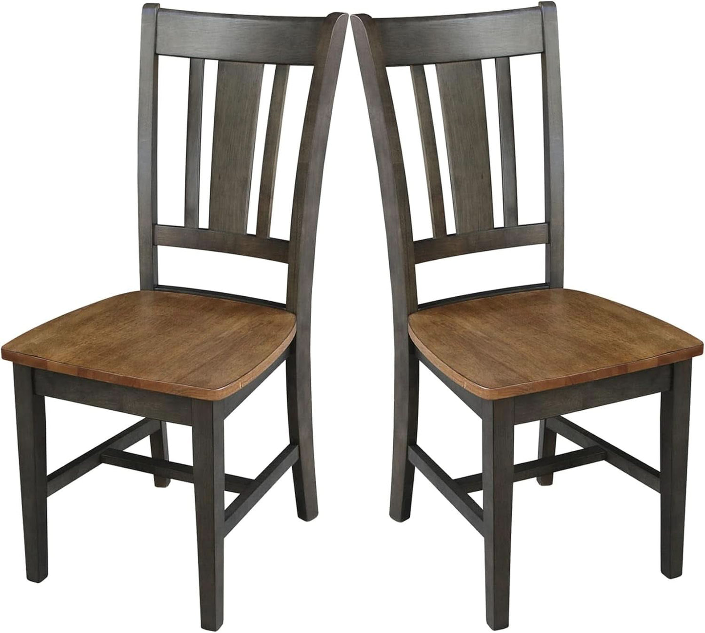 International Concepts Splatback Dining Chair Hickory Washed Coal
