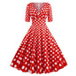 Green Solid Rockabilly S Vintage Ruched V Neck Party Dresses