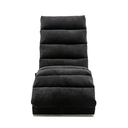 Luxury Upholstered Chaise Lounge, Vibration Relaxation, Fixed Back Recliner