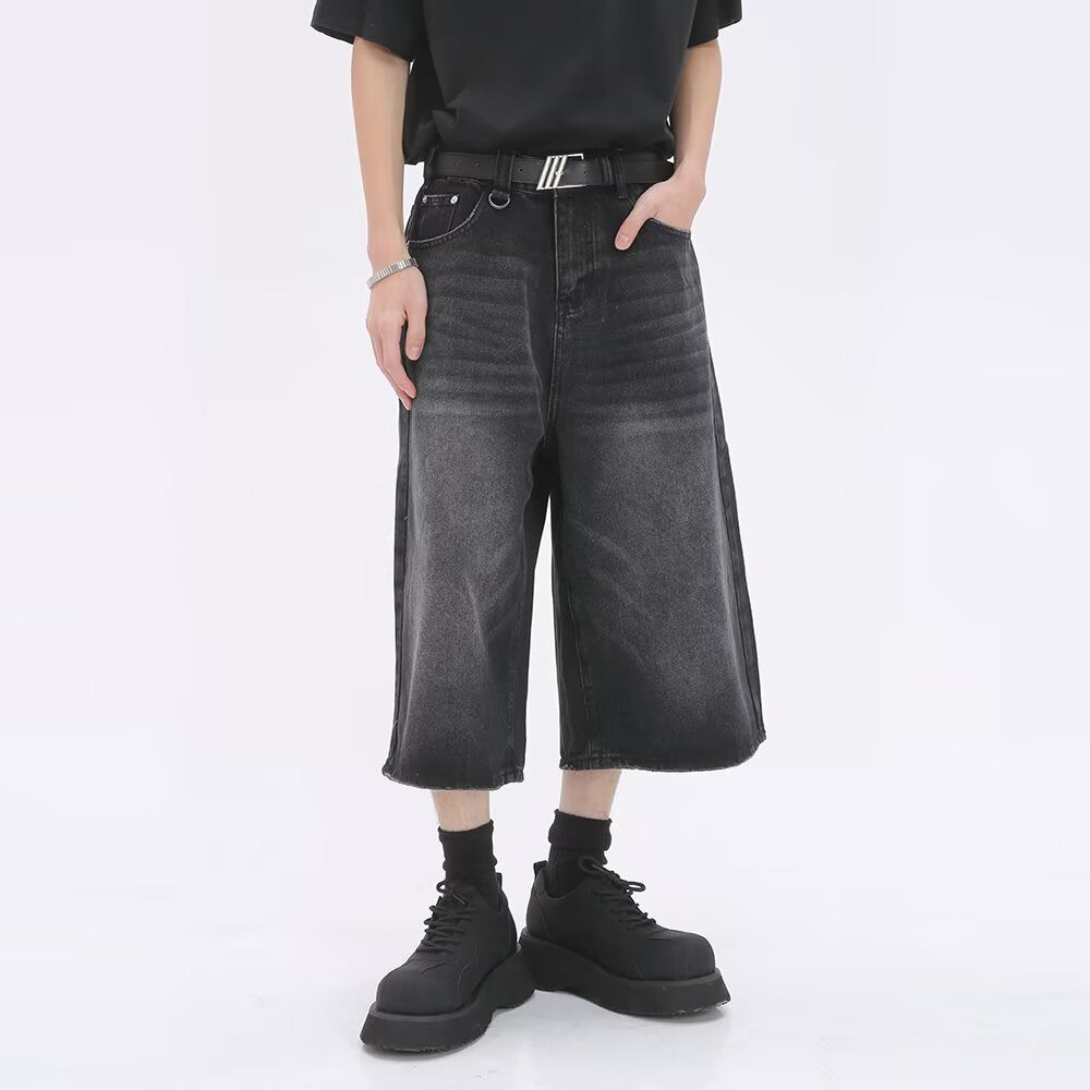 Summer Mens Capri Pants Trendy Denim ShortsAmerican Style