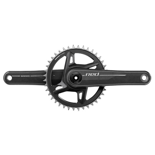 SRAM Red 1x XPLR E1 Crankset Speed: 12/13 Spindle: 28.99mm BCD: Direct Mount SRAM 8 Bolt 42 DUB 160mm Black Road Disc