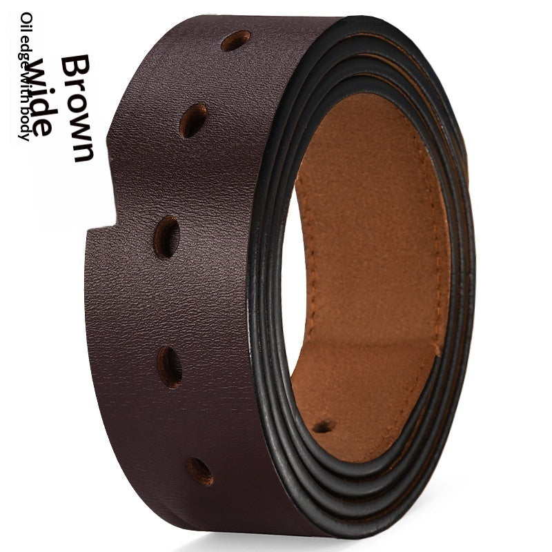 Men's Casual Extended Leather Belt With Pin Buckle