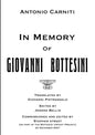 In Memory Of Giovanni Bottesini - Paperback