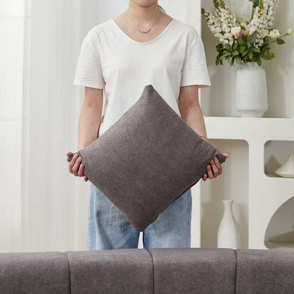 Loveseat Modular Chenille Gray 2 Seat Piano Key Design
