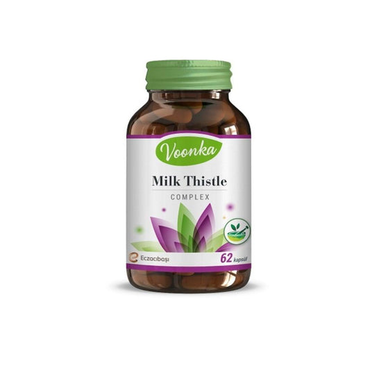 Voonka Milk Thistle Complex 62 Capsules - Natural Liver Support Supplement