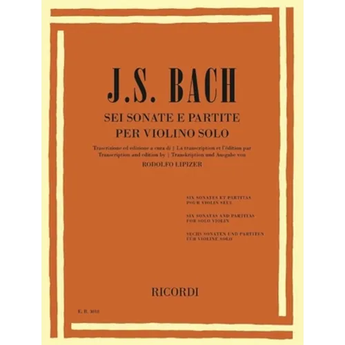 SEI Sonate E Partite (6 Sonatas and Partitas) for Violin Solo - Paperback